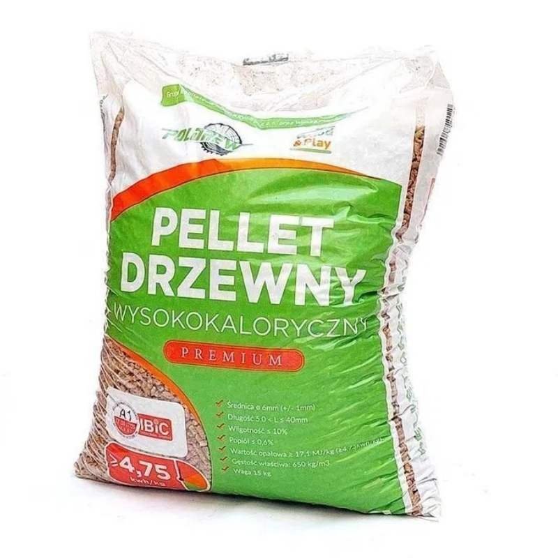 Pellet de madera de pino para combustión 15 kg
