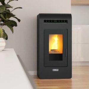 Alternative view of Estufa de pellet canalizable 14kW gris Stove