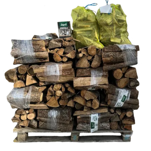 Palet de Lena de Roble Macizo - 340 kg | Alto Poder Calorico