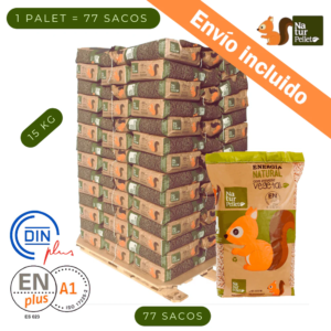 Alternative view of Naturpellet ENplus A1 – Palet 77 Sacos